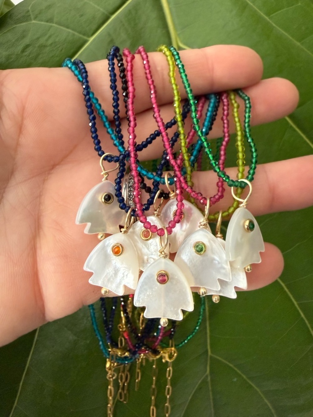 Mother-of-Pearl Fish Necklace